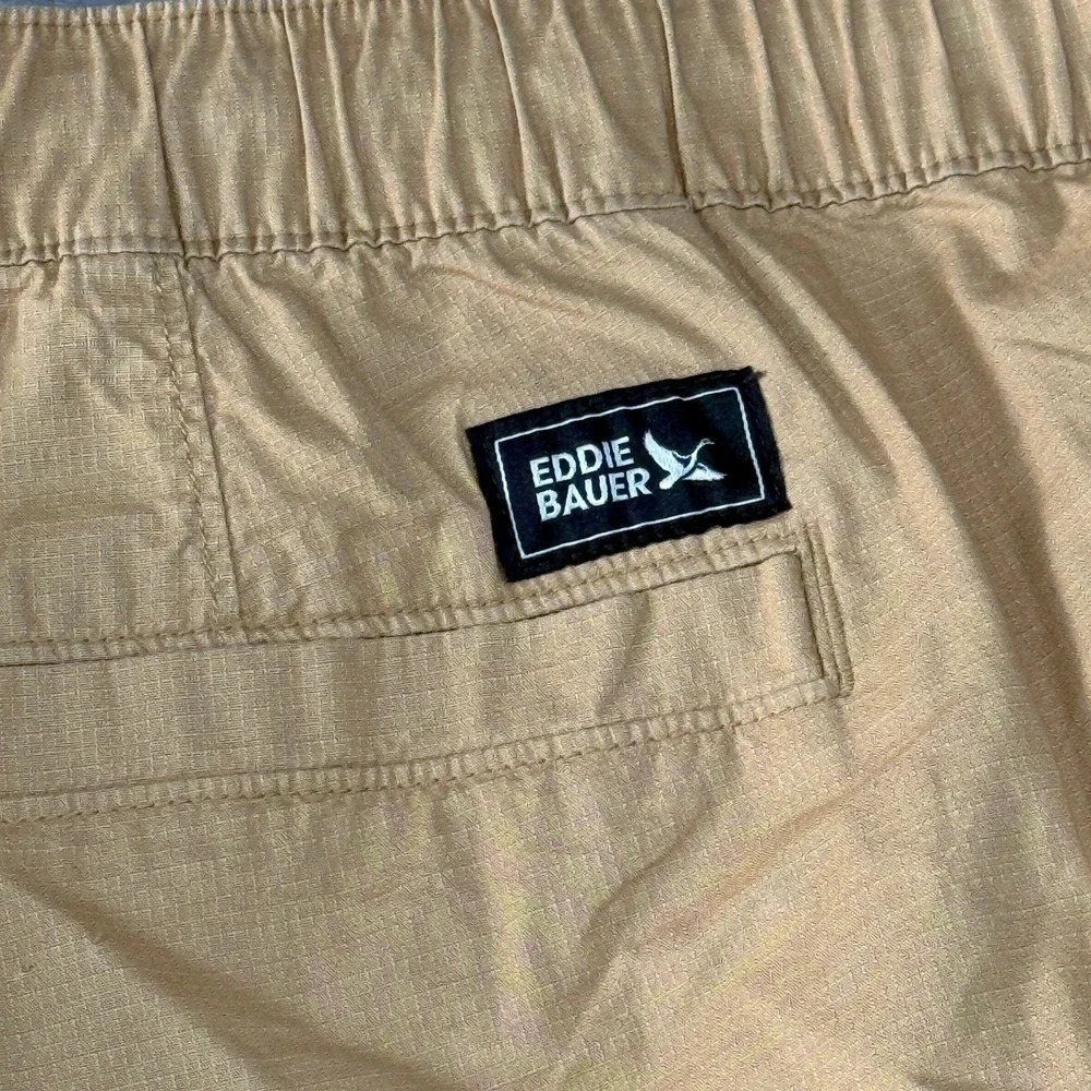 Eddie Bauer Shorts Mens XXL Comfort‎ Ripstop Iced Coffee Tan EB007427 NEW